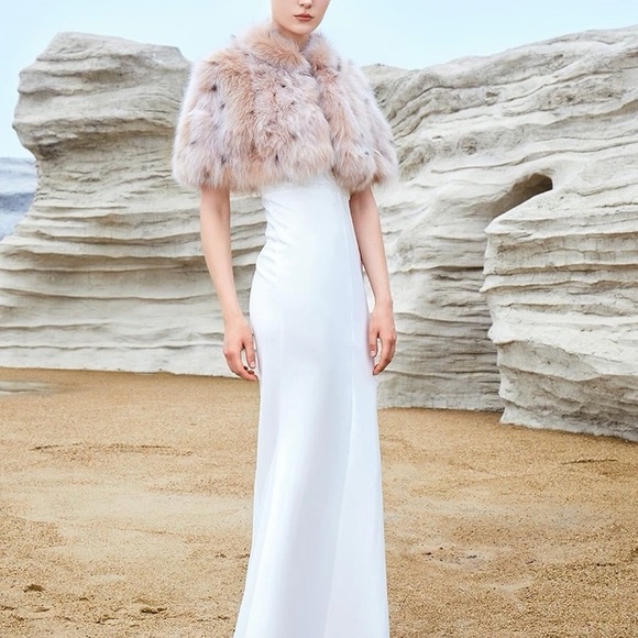 Never Worn | SagaFurs Fox Fur Cape - Picture 3 of 9